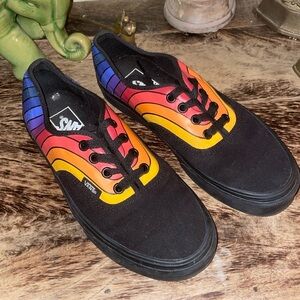 Vans Black Refract Rainbow Skate shoe